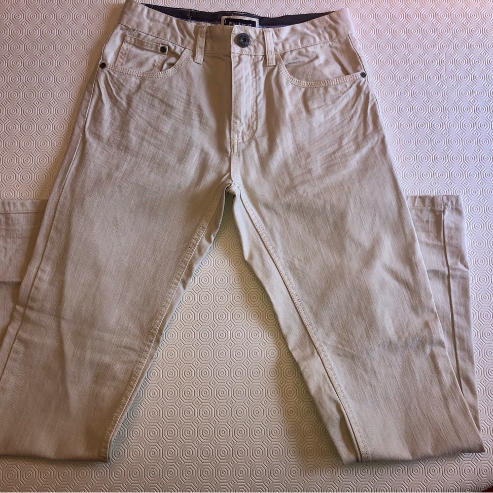 Pull&Bear - Beige long jeans type pants